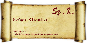 Szépe Klaudia névjegykártya